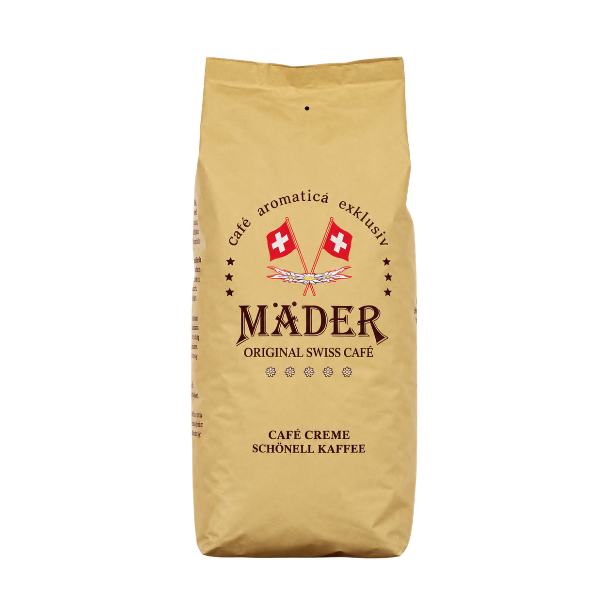 Beige Packung MÄDER Café Crème Schönell Kaffee