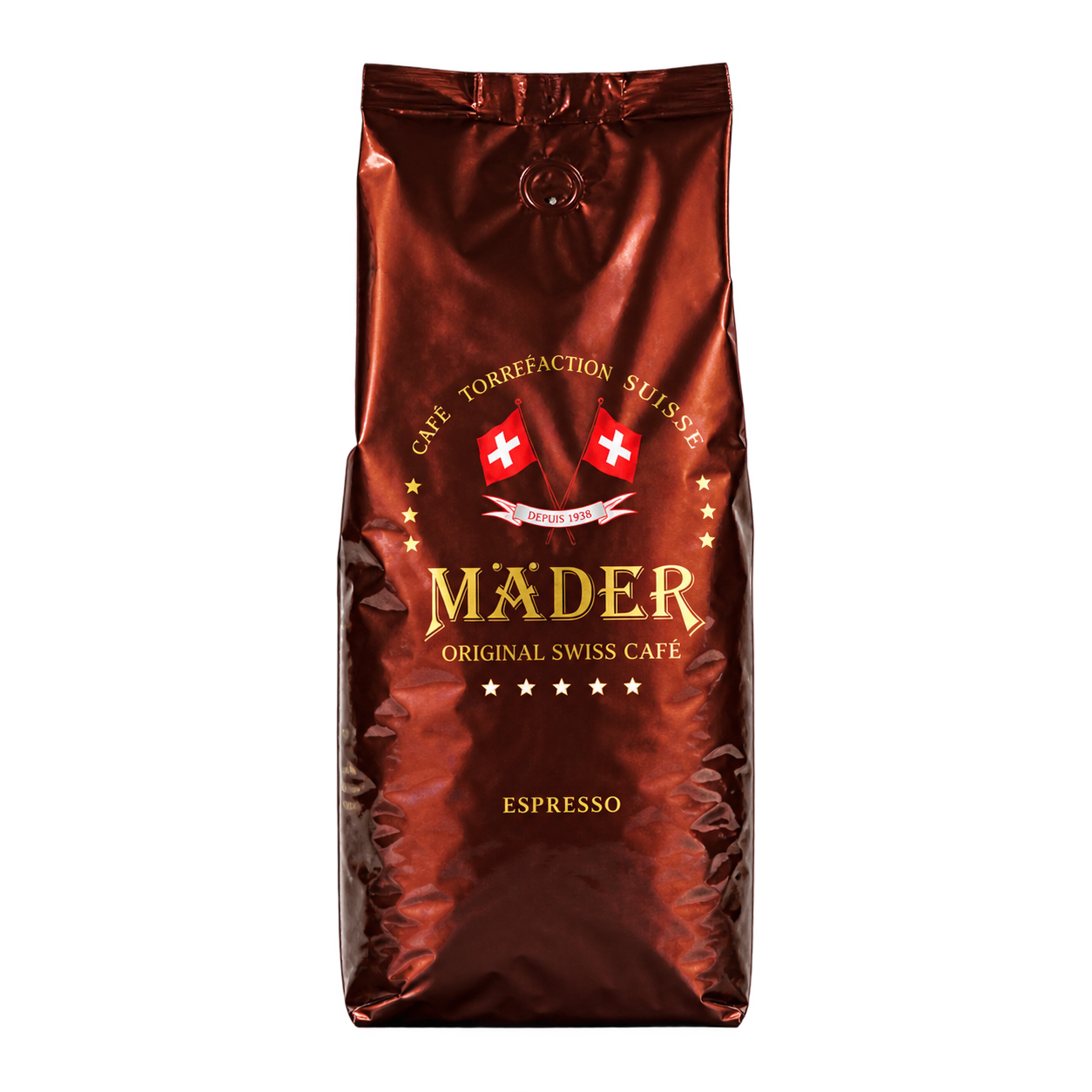 Dunkelrote Packung MÄDER Espresso