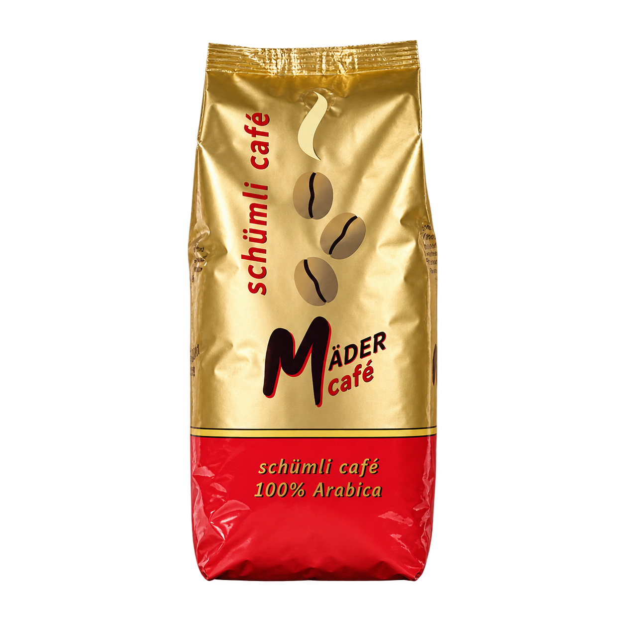 Goldrote Packung MÄDER Schümli Café 100 Prozent Arabica